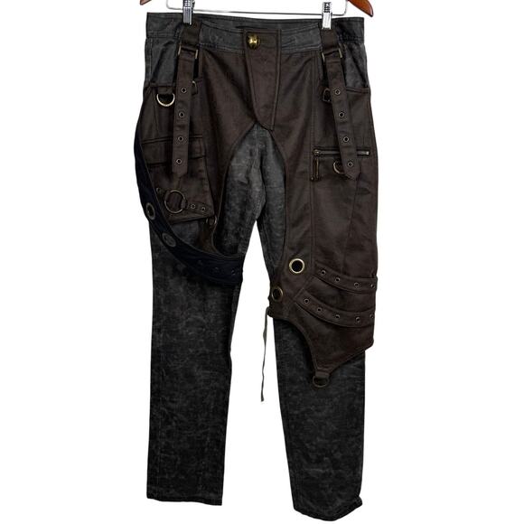 Punk rave Punk Post-Apocalyptic Steampunk Outlaw Mens Pants Size S - Picture 3 of 8
